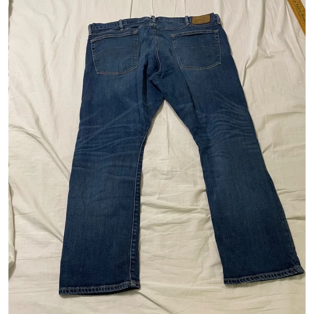Polo Ralph Lauren Jeans Mens 40x30 Blue Varick Slim Straight Stretch Denim